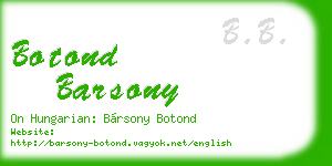 botond barsony business card