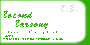 botond barsony business card